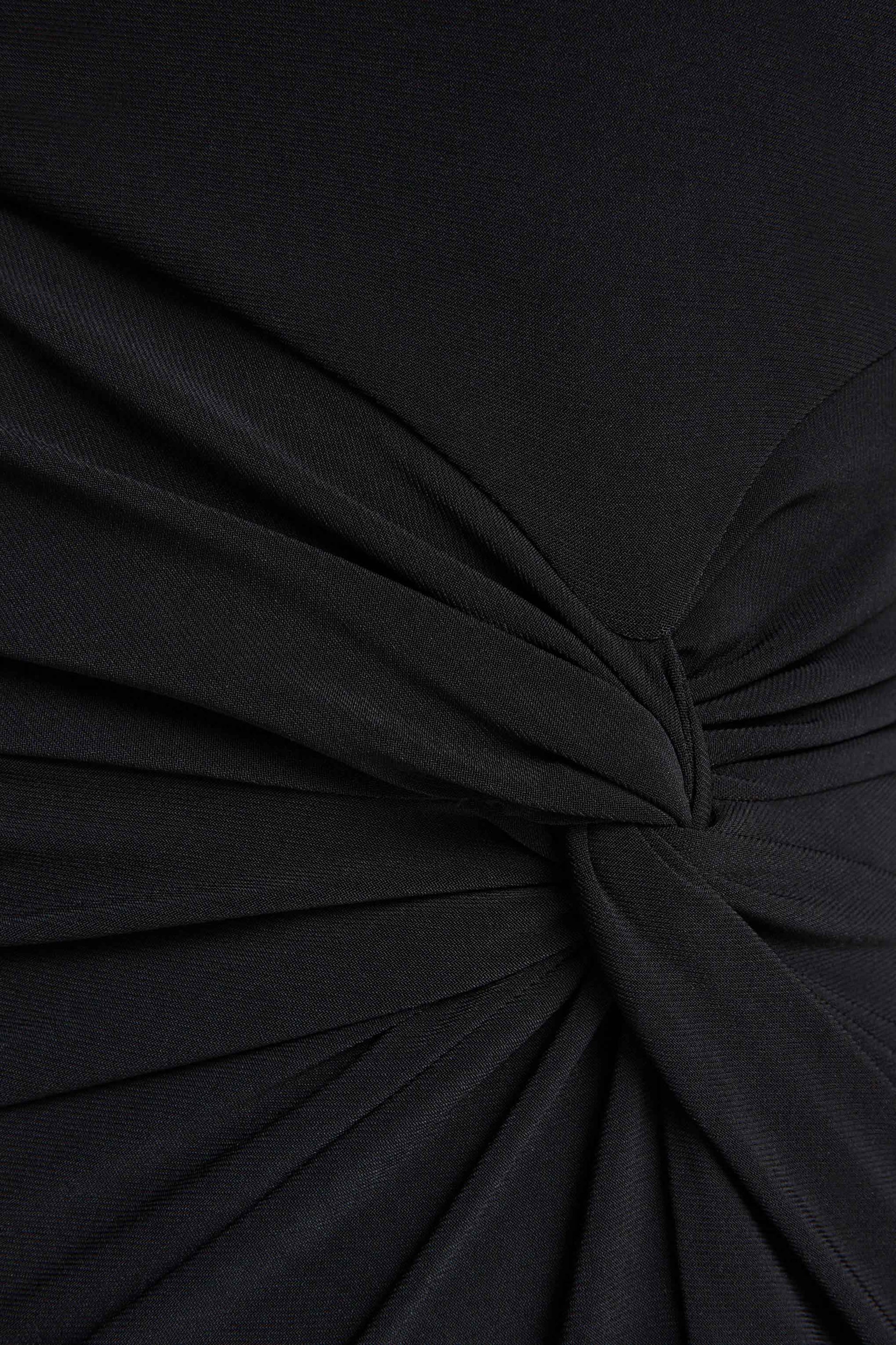 Romi | Black One Shoulder Twist Design Maxi Dress