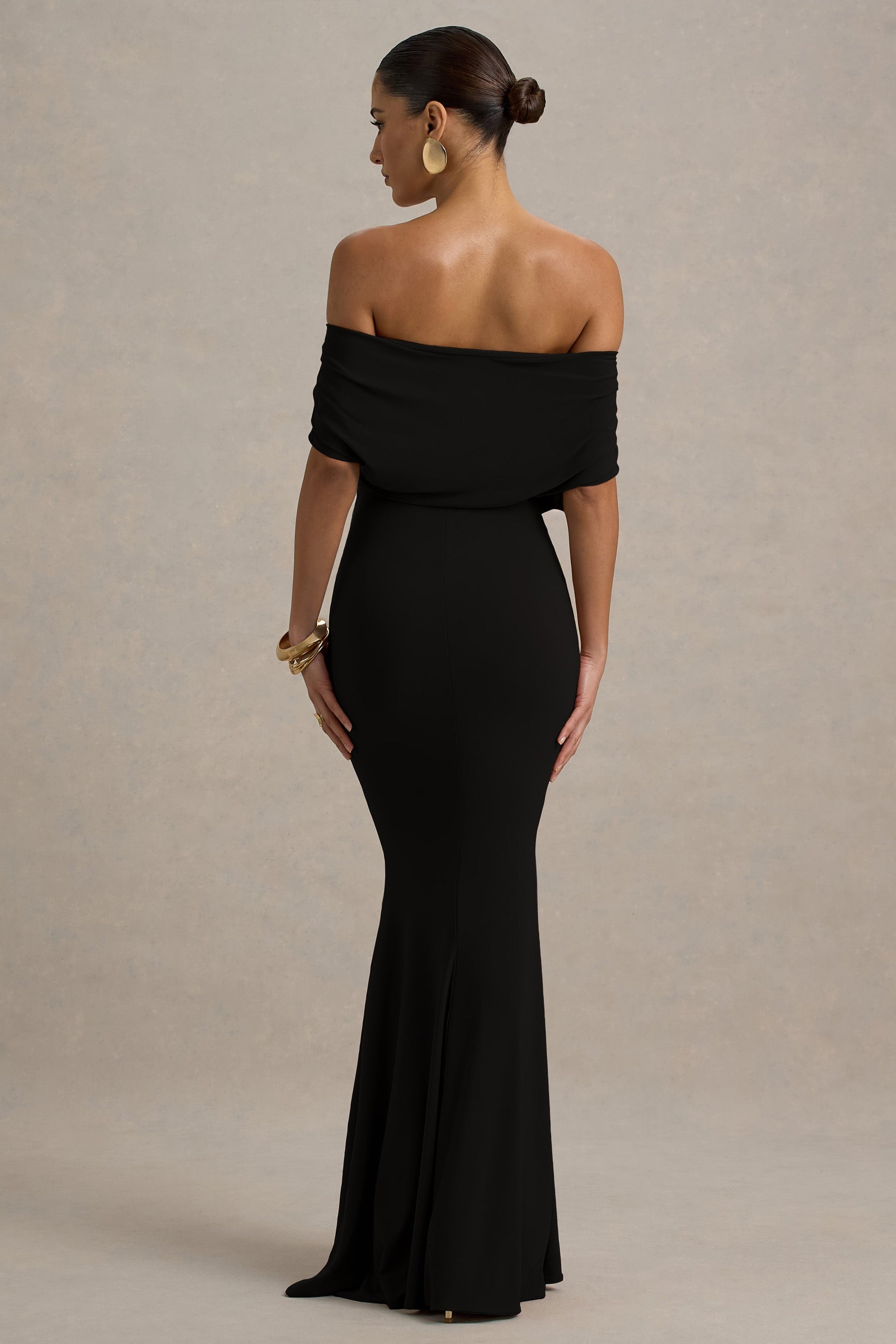 Bowden | Black Bardot Maxi Dress