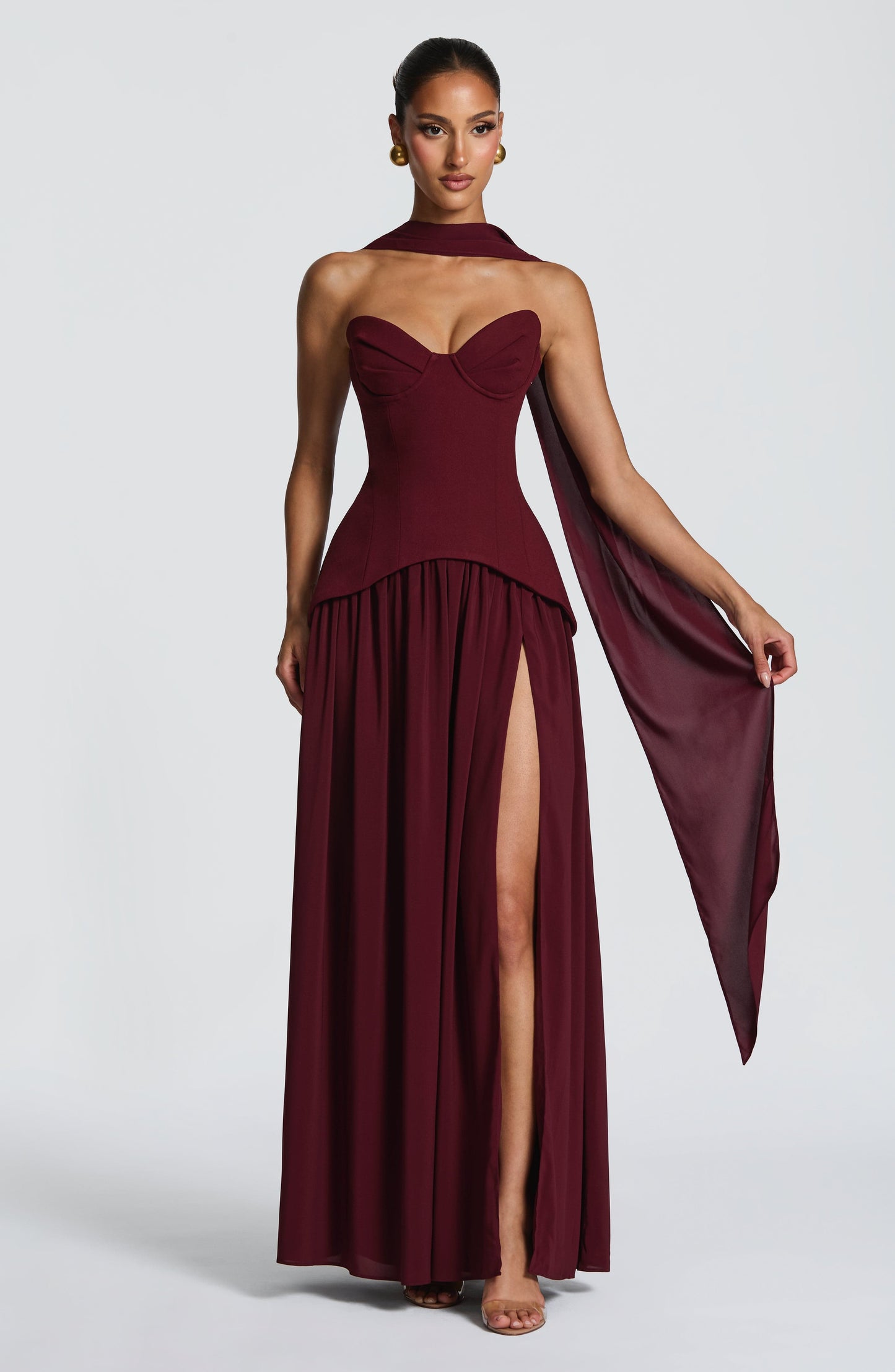 Vietta Maxi Dress Cherry Lacquer