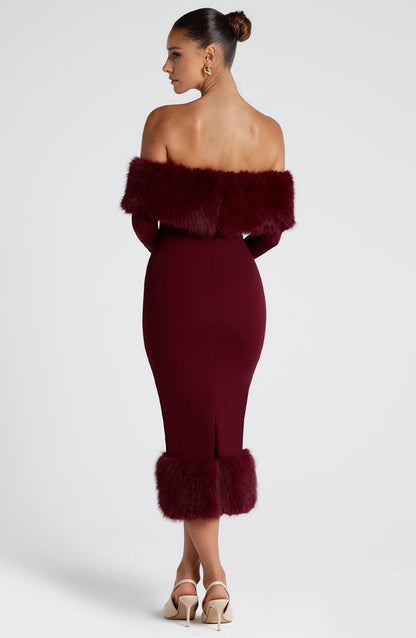 Vittoria Midi Dress Wine