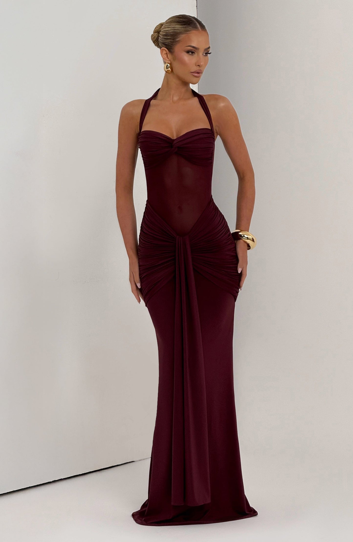 Vixen Maxi Dress Cherry Lacquer