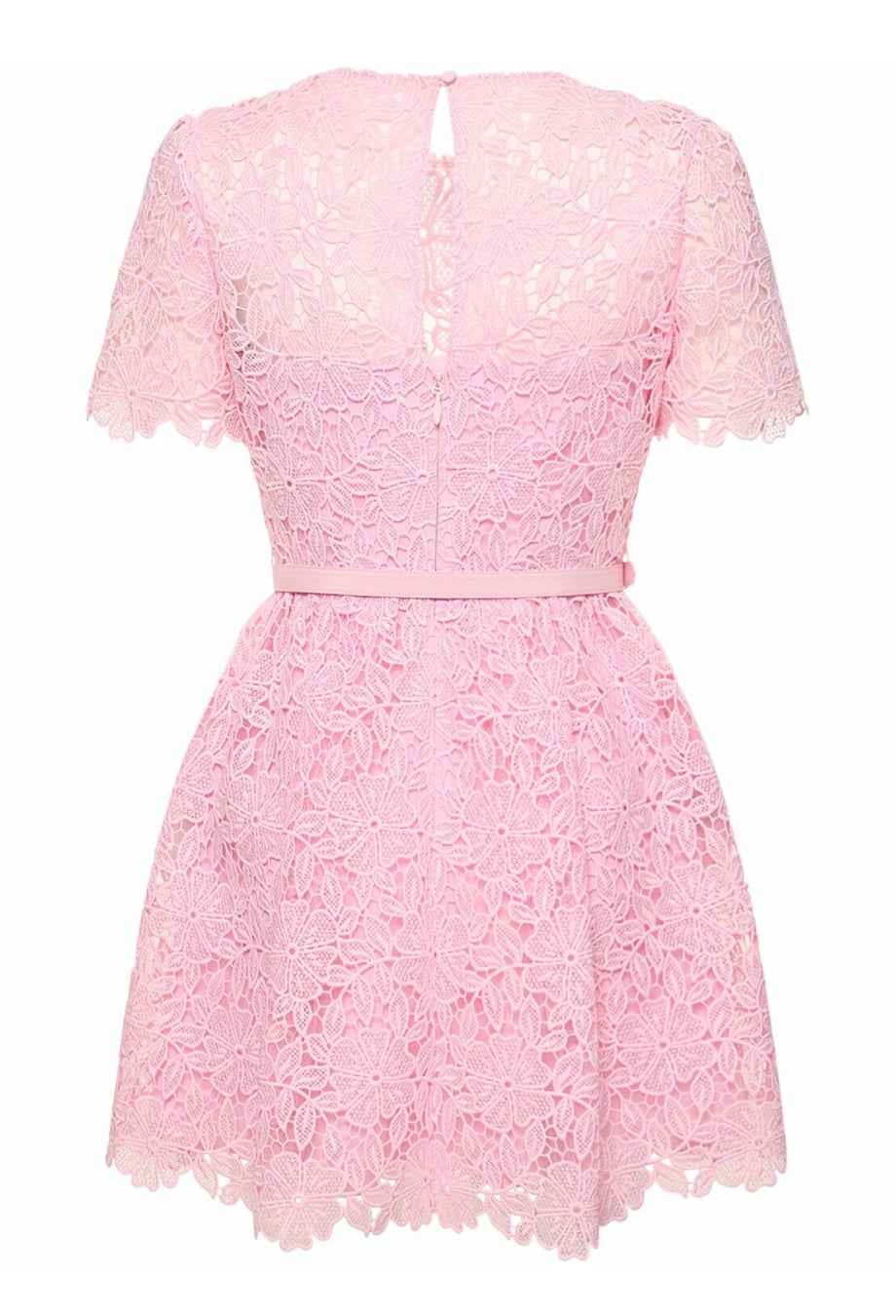 Willow Embroidered Floral Lace Mini Dress Pink