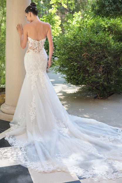 WL065 Hera Lace Mermaid Gown With Removable Sleeves Andrea & Leo