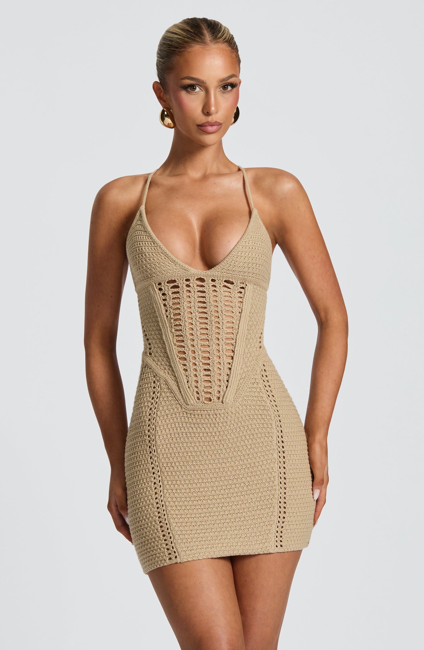 Xanthe Mini Dress Beige